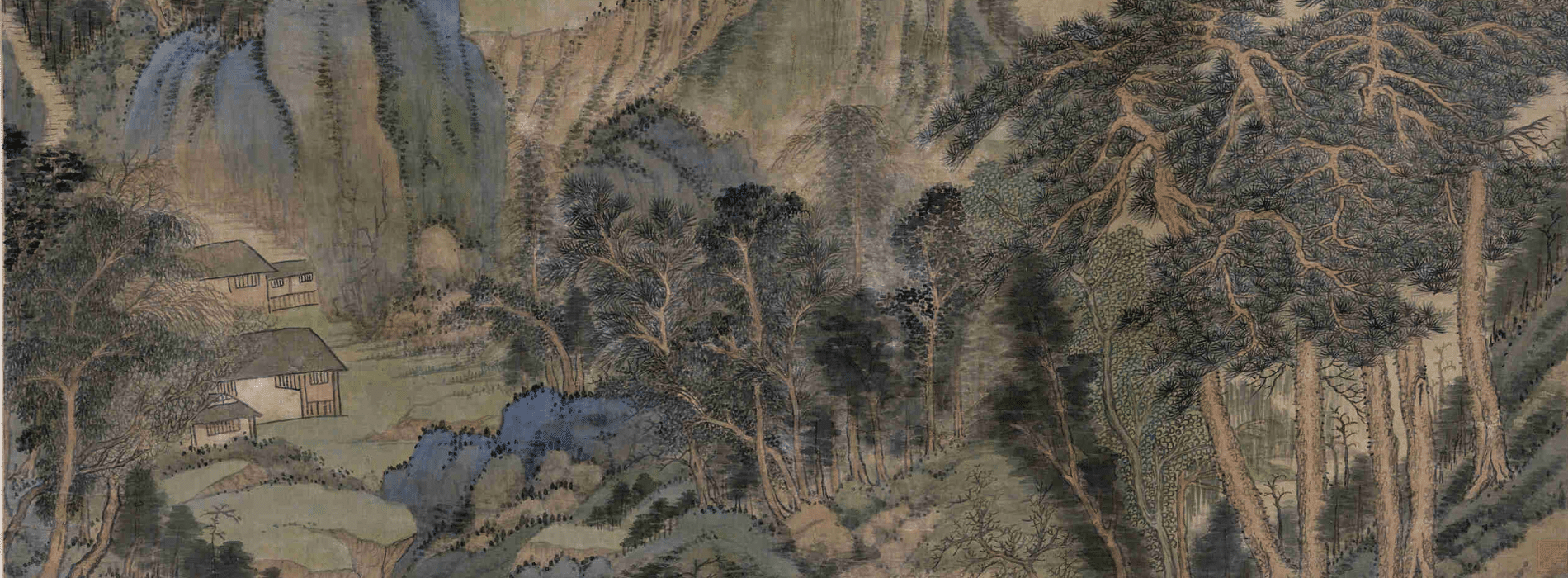 Blue-Green Landscape Created for Elderly Father《为孝翁父台作青绿山水图轴》 – Liu Guojun
